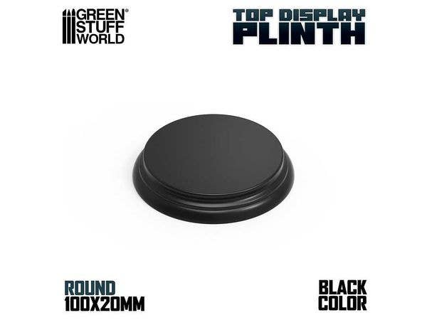 Round Wood display bases 10 cm - Black