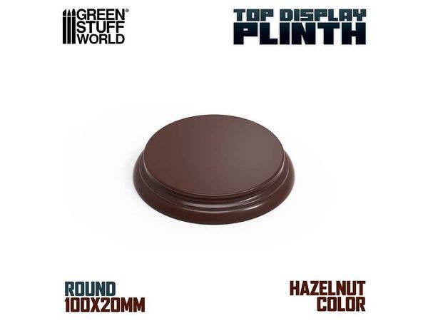 Round Wood display bases 10 cm - Hazelnut Brown