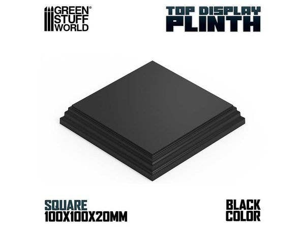 Square Wood display bases 10x10 cm - Black