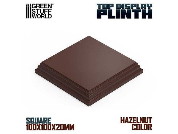 Square Wood display bases 10x10 cm - Hazelnut Brown