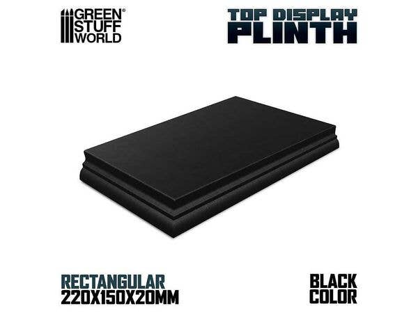 Rectangular Top Display Plinth 22x15 cm Black