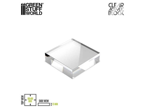 Acrylic Display Block 80x80x15mm