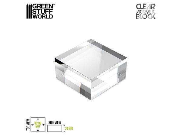 Acrylic Display Block 80x80x30mm