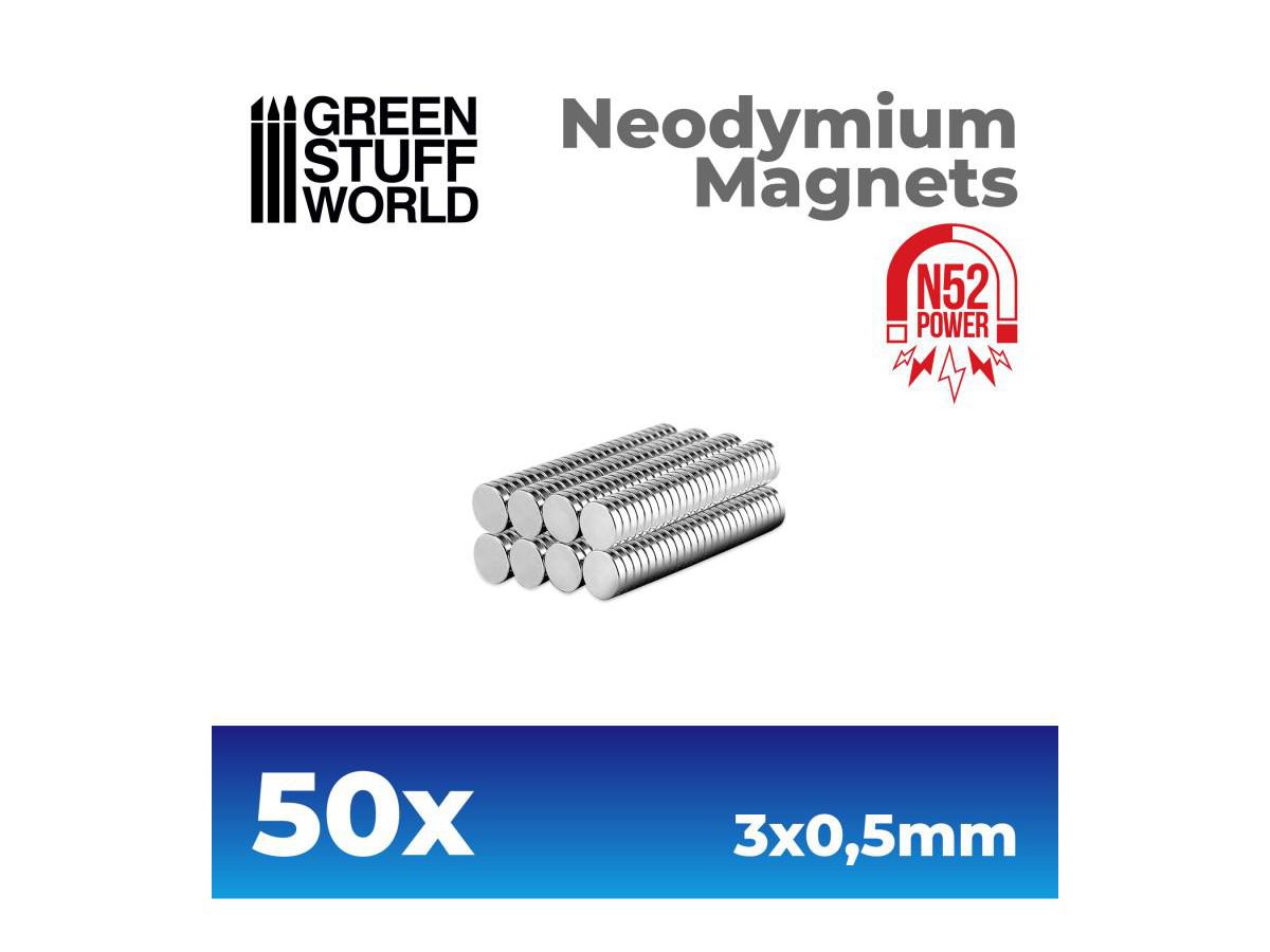 Neodymium Magnet 3 x 0.5mm - 50 pcs (N52)