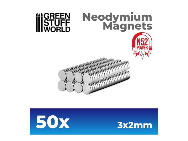 Neodymium Magnet 3 x 2mm - 50 pcs (N52)