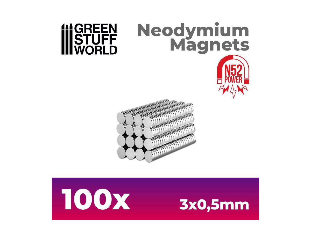 Neodymium Magnet 3 x 0.5mm - 100 pcs (N52)