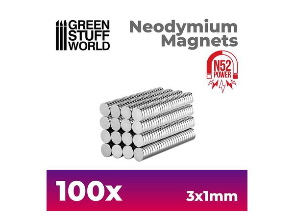 Neodymium Magnet 3 x 1mm - 100 pcs (N52)