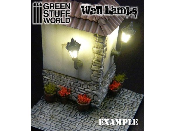 1/72 (28mm) - 1/32 (54mm) Classic Wall Lamp LED Light (10 pieces)