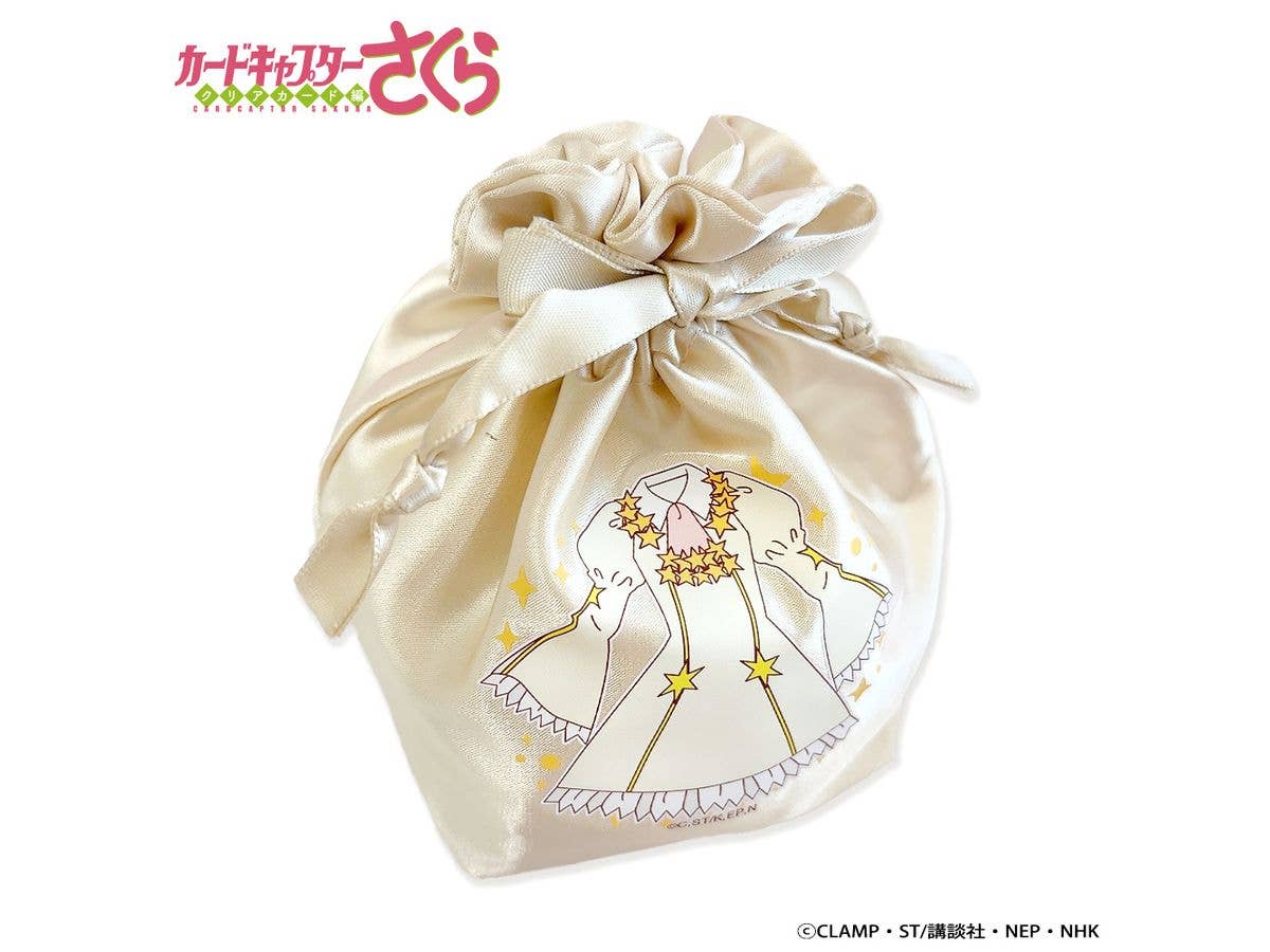 Anime Cardcaptor Sakura: Clear Card: Costume Satin Drawstring Bag / Sakura (Gold)