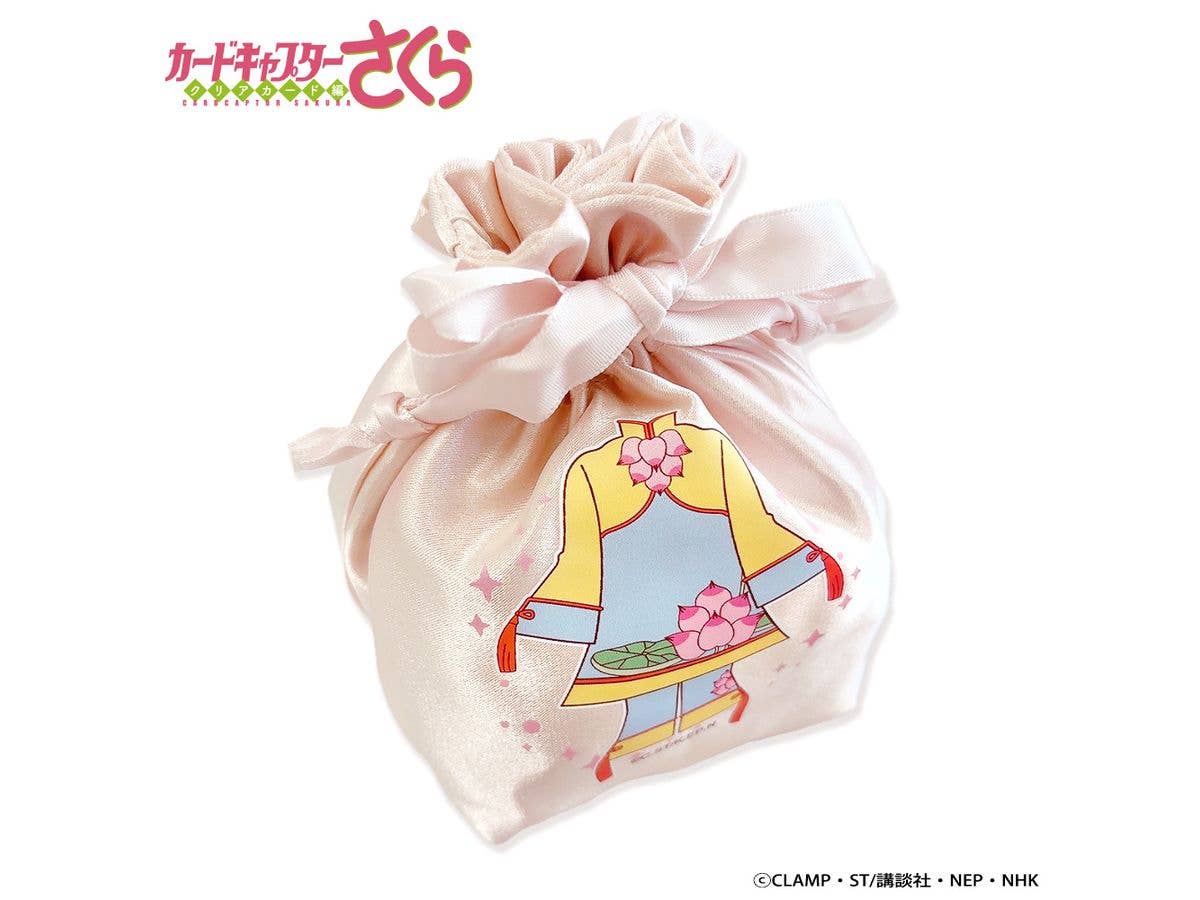 Anime Cardcaptor Sakura: Clear Card: Costume Satin Drawstring Bag / Sakura (Light Pink)