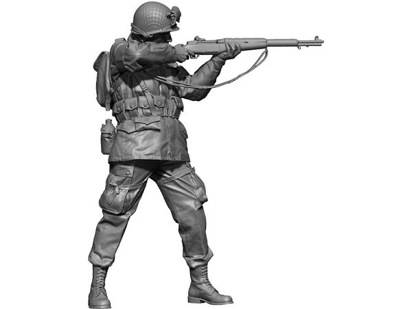 WW.II U.S. Army Paratrooper Providing Cover Fire 1944