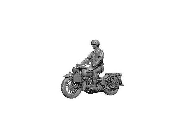 WWII US Airborne Division American Rider (with Motorcycle)