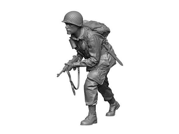 WWII American Normandy Paratrooper #1 Advancing