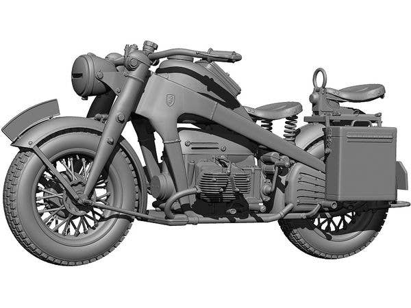WWII German Zundapp KS750 Military Motorcycle