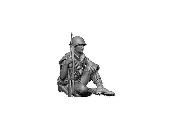 Modern American Vietnam War Rifleman Resting Position
