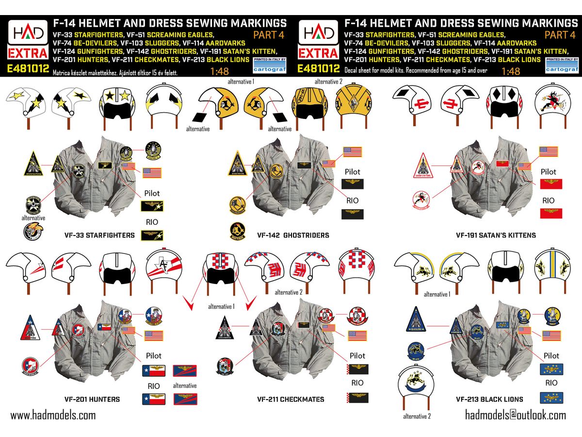 F-14 patches and helmet markings PART 4