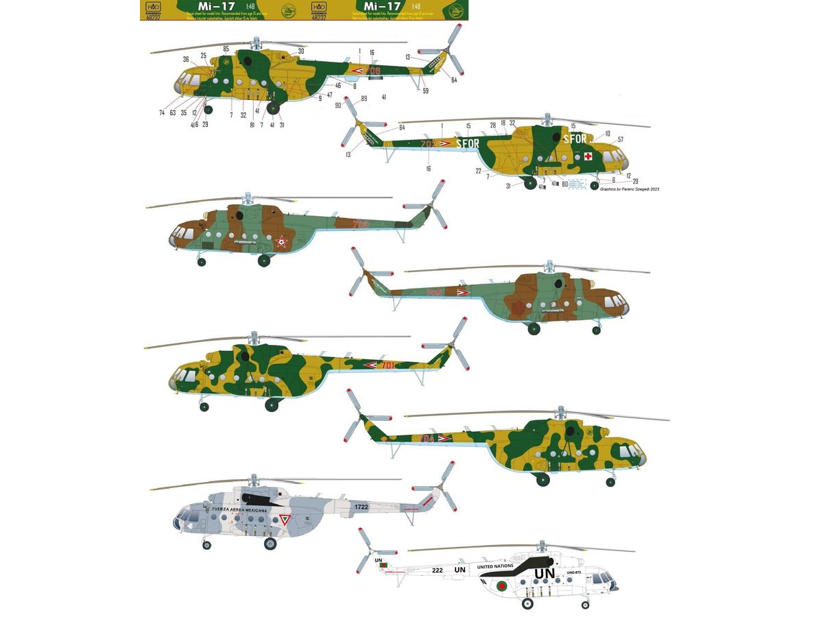 Mi-17 decal sheet
