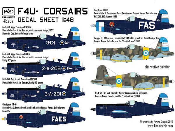 F4U Corsairs decal sheet Part 2