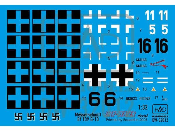 Messerschmitt Bf109G-10/U4 decal sheet