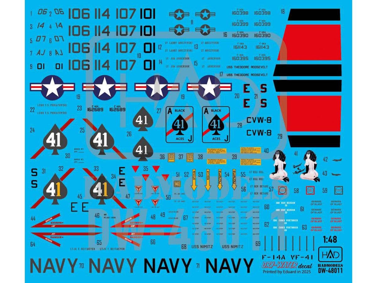F-14A VF-41 Black Aces decal sheet ''The Final Countdown''