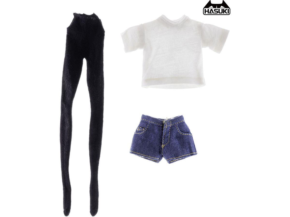 CS008 T-shirt + Denim Shorts + Tights Set for Action Figures
