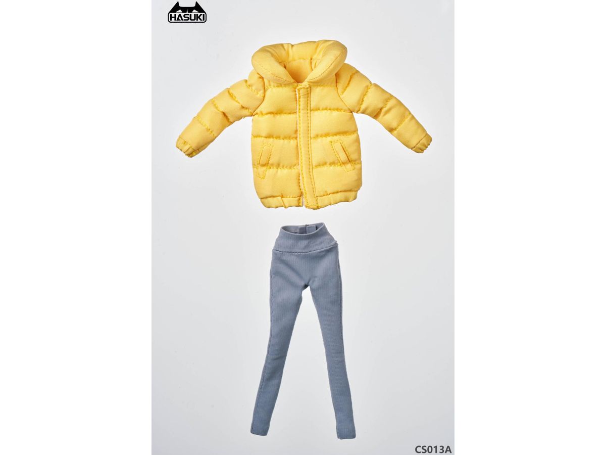 CS013A Down Jacket + Leggings Set for Movable Figures (Yellow)