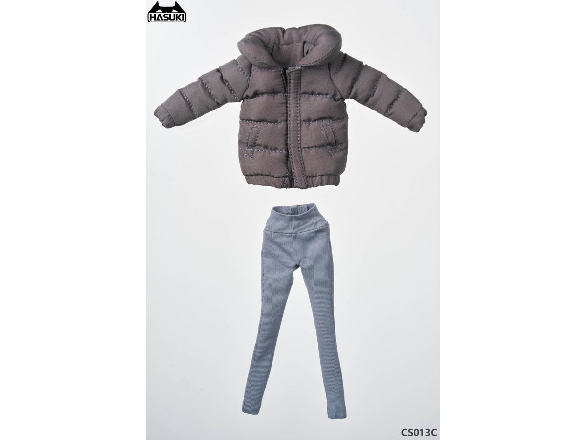 CS013C Down Jacket + Leggings Set for Movable Figures (Black)