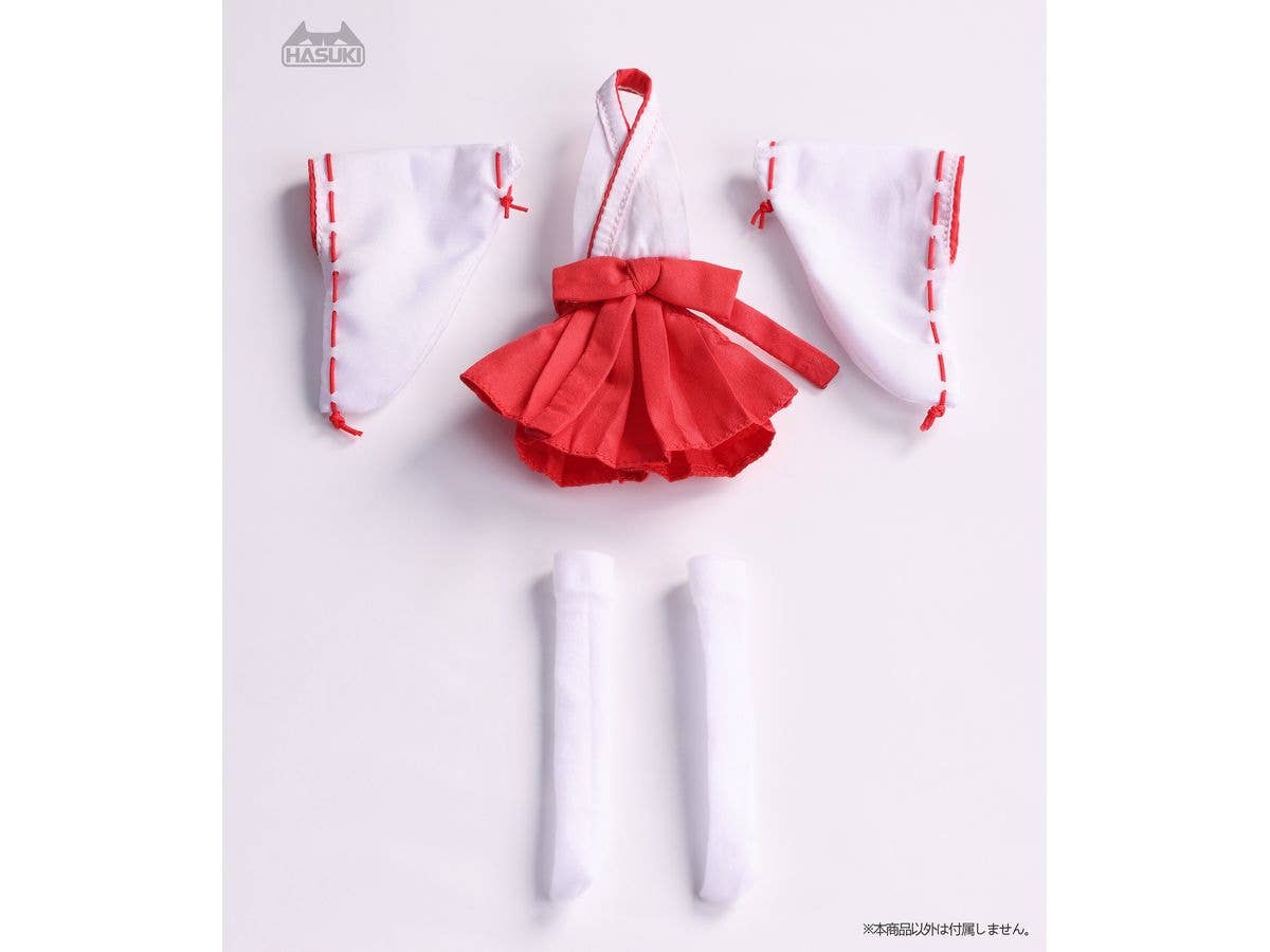 Doll Costume CS019 Miko Outfit Set (for Doll) (Compatible Sizes: 1/10-1/12 Scale)