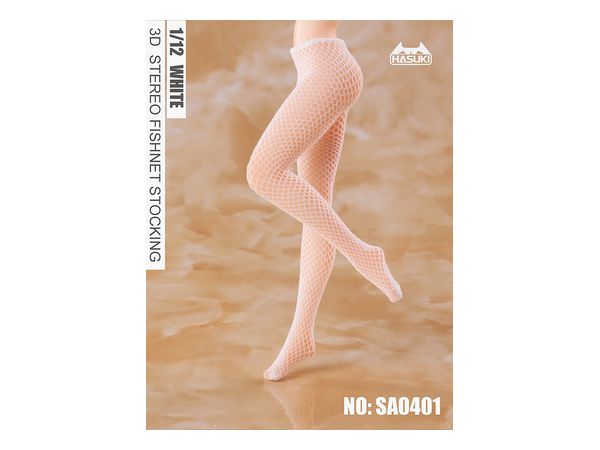 Fishnet Tights for Action Figures SA0401 White