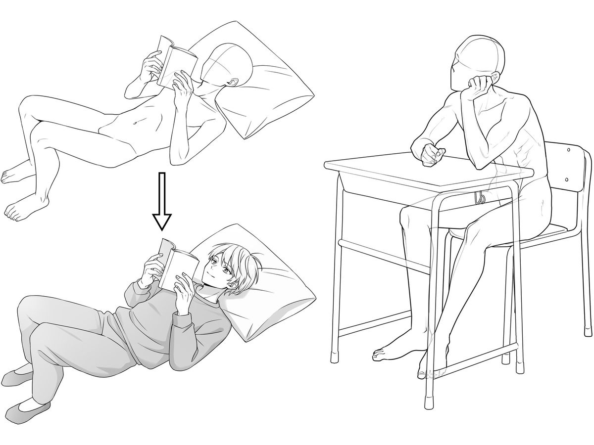 Male Illustration Pose Collection You Can Draw A Natural Male Character