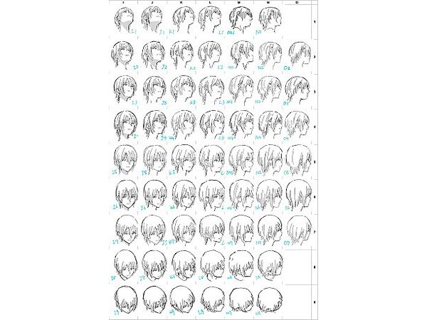 360 Degree Angle Facial Drawing Collection Of Facial Models For Male And Female Characters By Popular Illustrators
