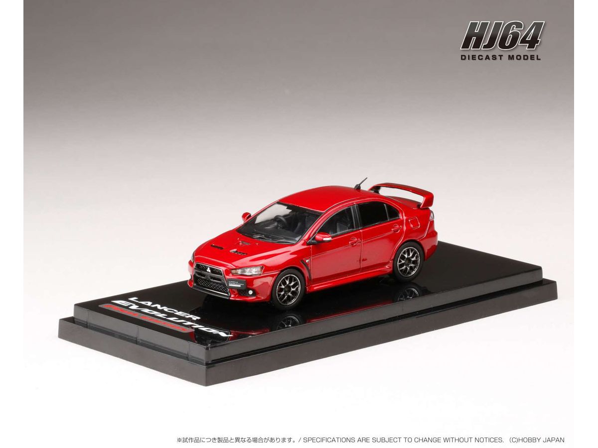 Mitsubishi Lancer Evolution X FINAL EDITION With Engine Display Model Red Metallic