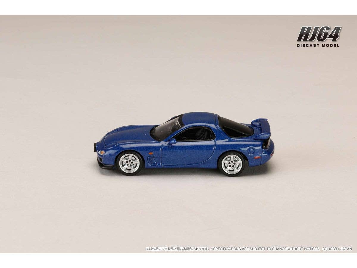 Mazda Rx-7 (Fd3S) Type R Bathurst With Engine Display Model, Innocent Blue Mica