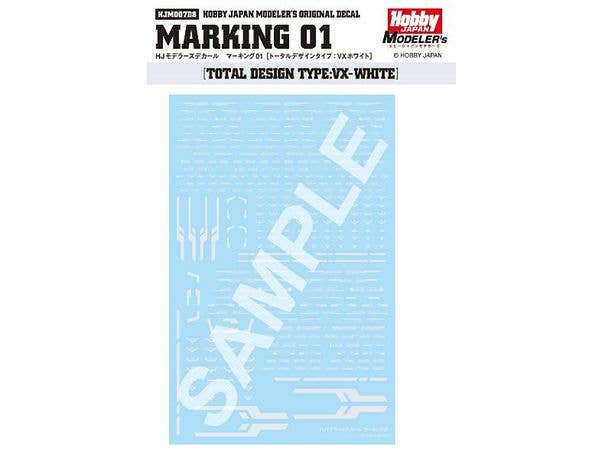 Hobby Japan Modeler's Decal Marking 01 (VX White)