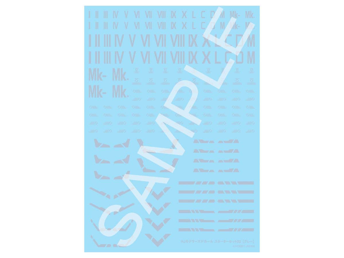 Hobby Japan Modeler's Decal Starter Set 02 Gray