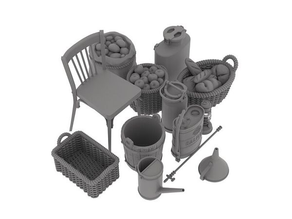 WWII Diorama Accessories Italian Farmhouse Accessories Set Vol.1