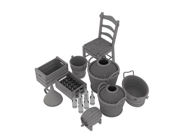 WWII Diorama Accessories Italian Farmhouse Accessories Set Vol.2