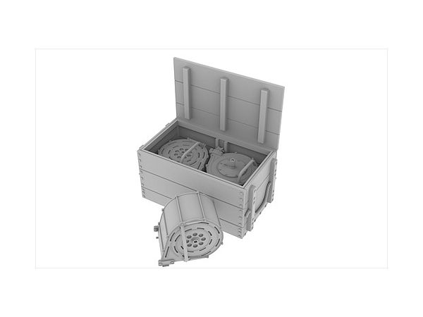 WWII Poland Polsten 20mm Anti-aircraft Gun Ammunition Box / Magazine Set