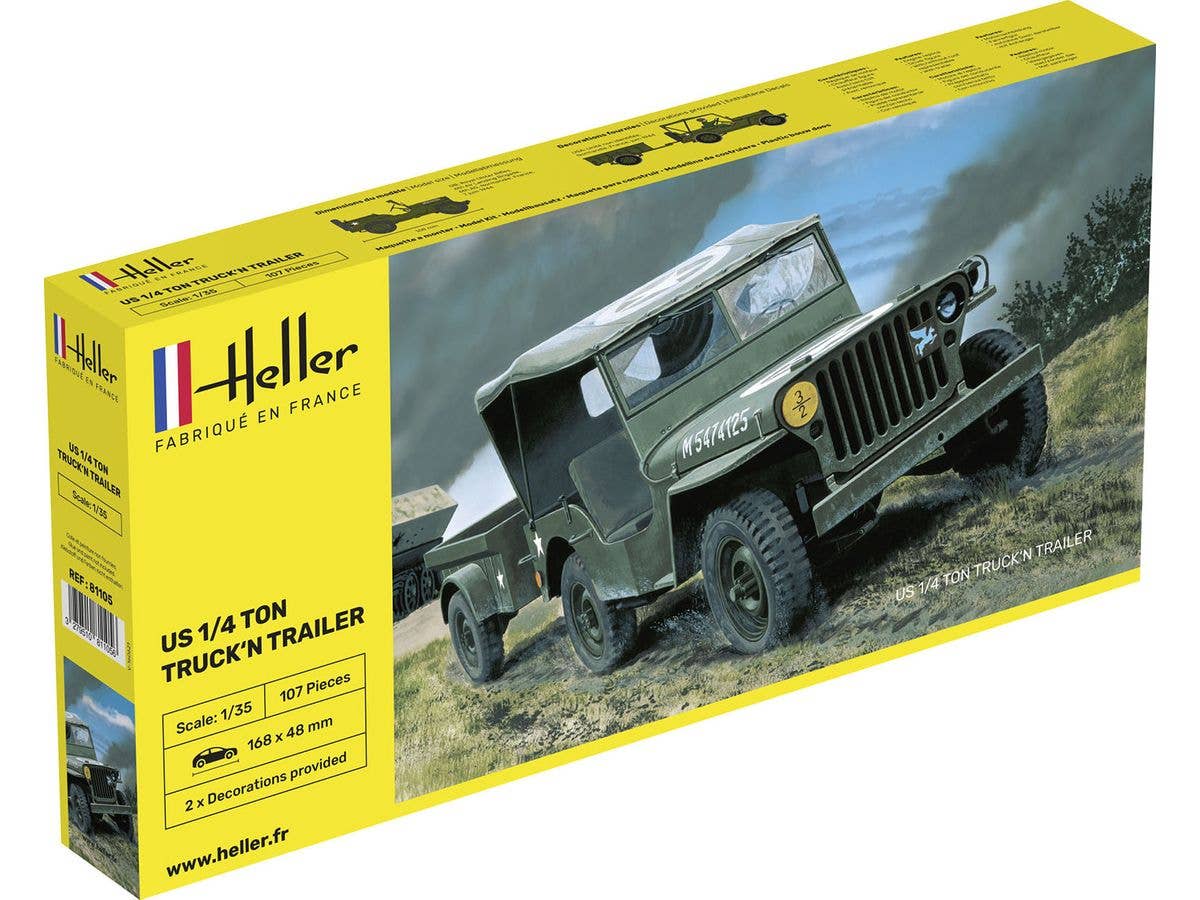 WW.II US military 1/4 Ton Truck Trailer Included