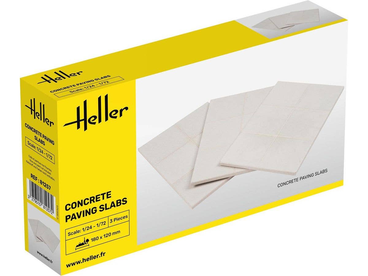 Scene Base Concrete Pavement 180 x 120mm 3 pieces set (1/24 - 1/72)