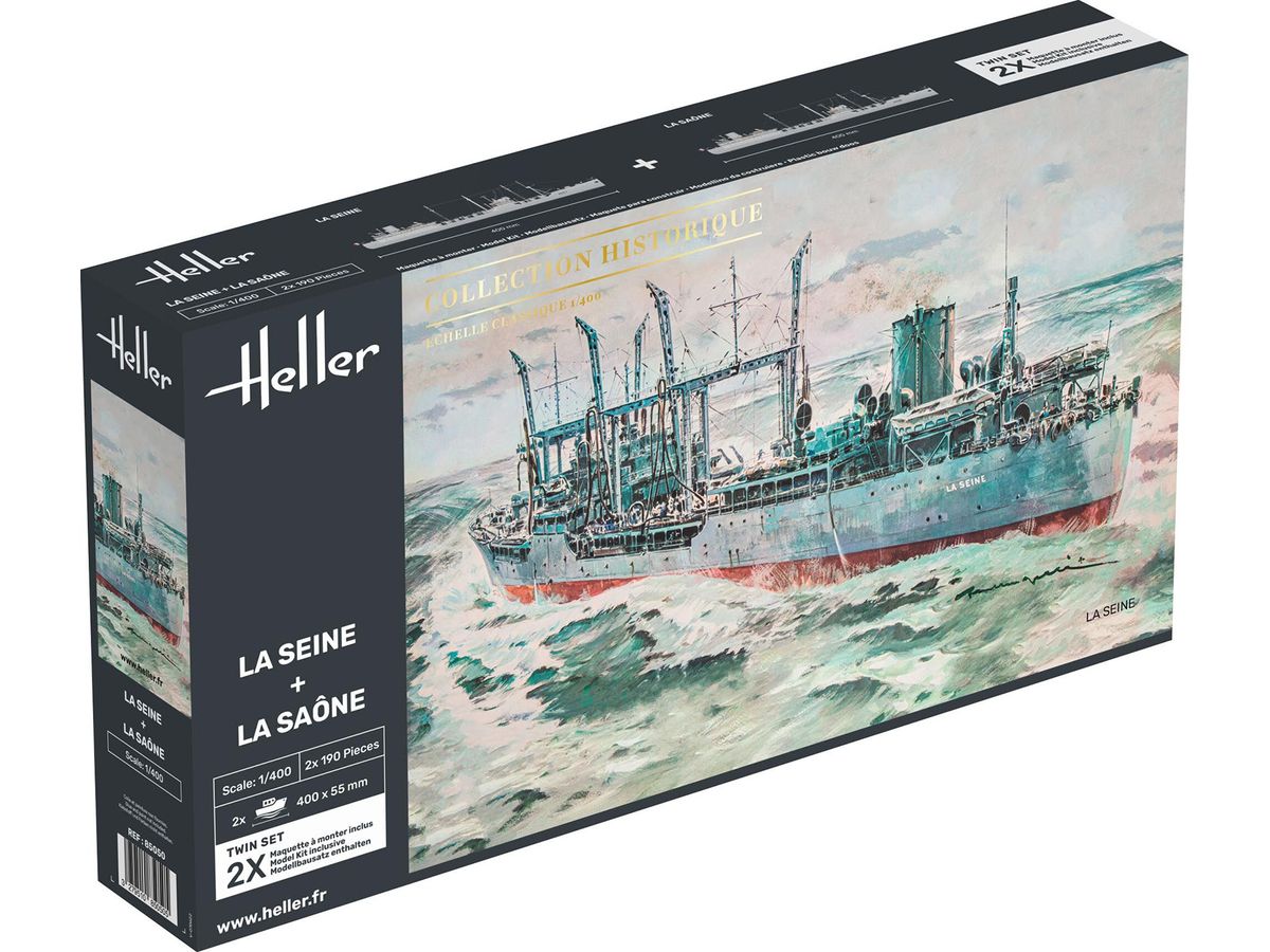 WW.II French Army Tanker La Seine & La Saone 2 Ships Set