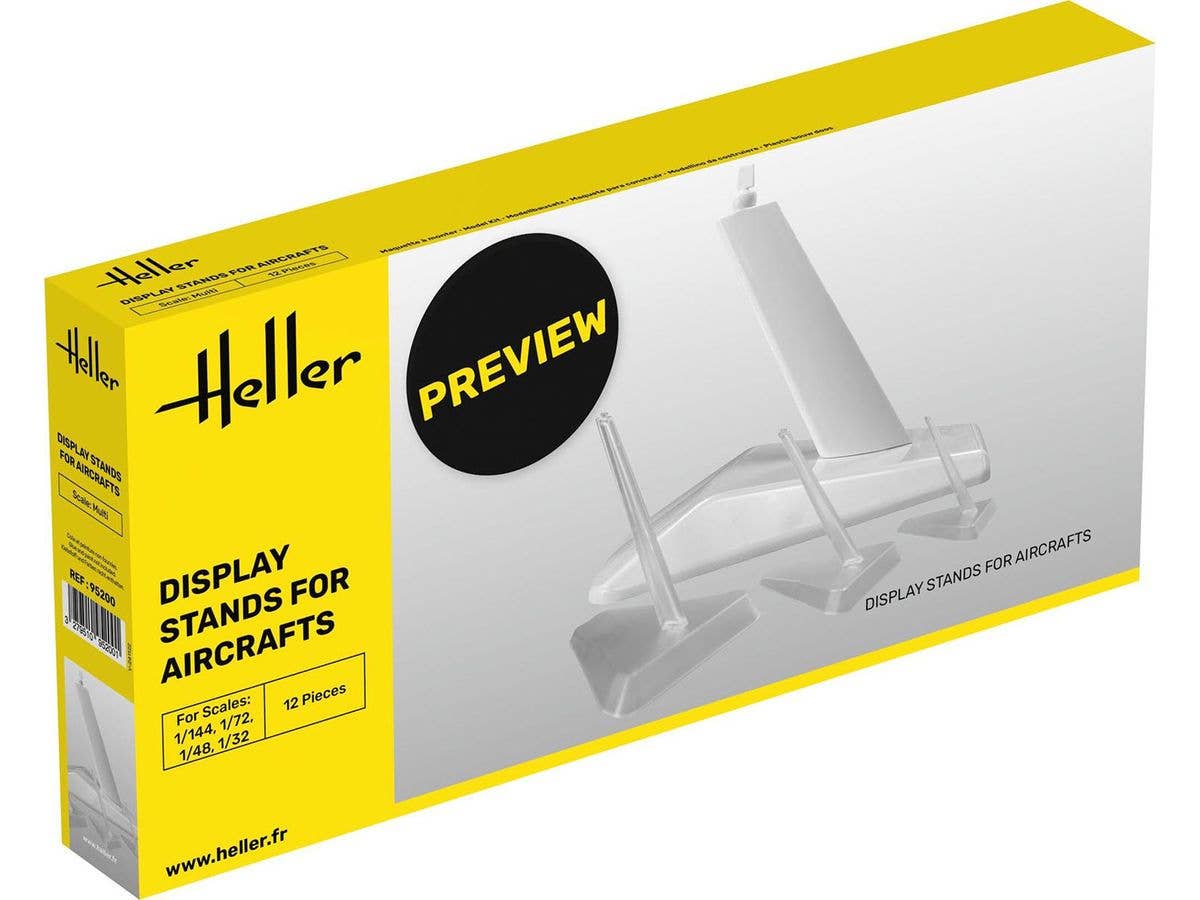 Set of 4 Display Stands for Airplane Models (for 1/144, 1/72, 1/48, 1/32)