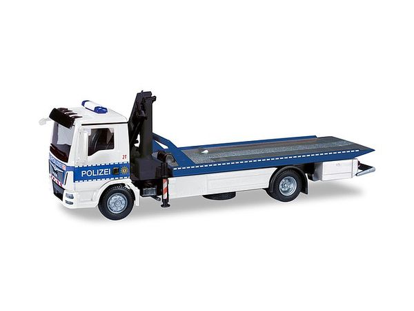 MAN TGM Flatbed Tow Vehicle with Crane Berlin Tactical Units of The Police