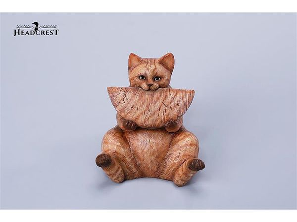 Head Crest Wood Carving Cat 9.0 B