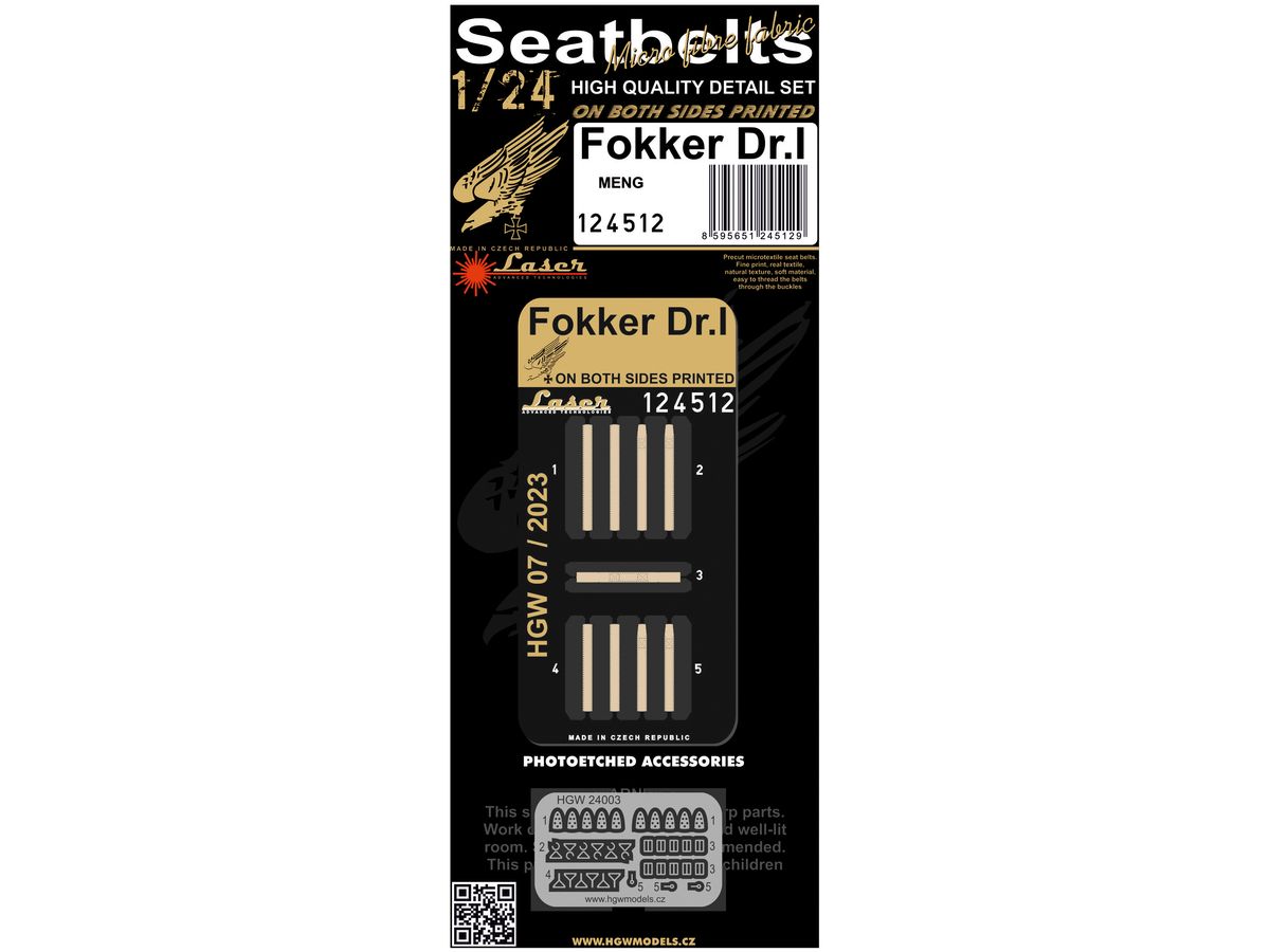 Fokker Dr.I Seatbelts