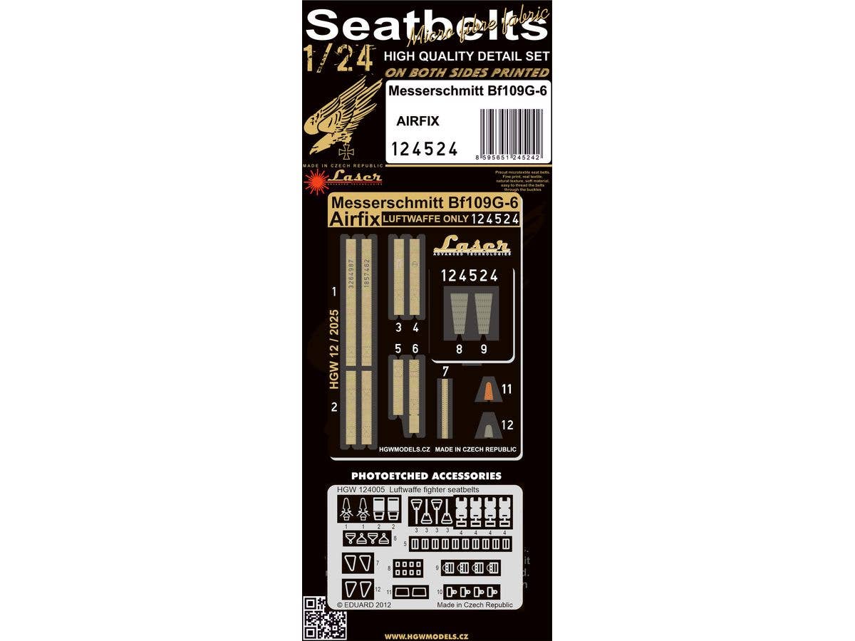 Messerschmitt Bf109G-6 pre-cut (laser) (For Airfix)