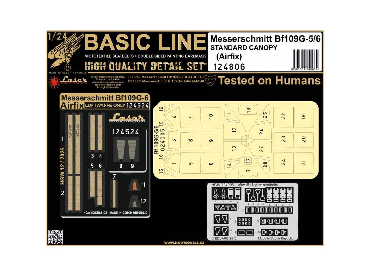 Bf109G-5/6 - Basic Line (Early Canopy) (for Airfix)