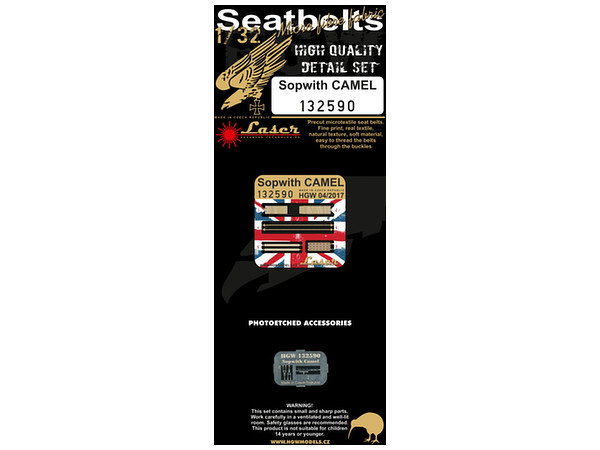 Sopwith Camel Seatbelts (for Wingnut Wings)