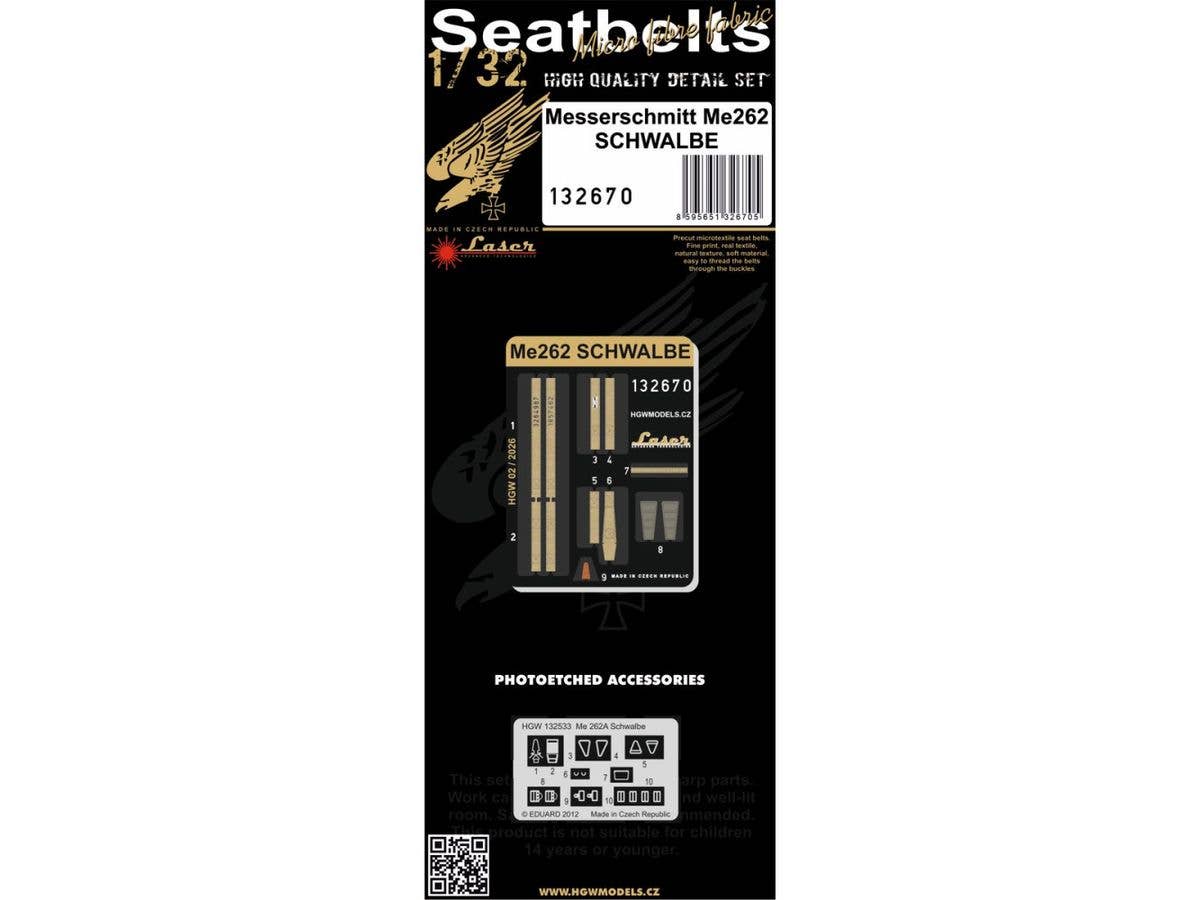 Messerschmitt Me262 SCHWALBE - Seatbelts