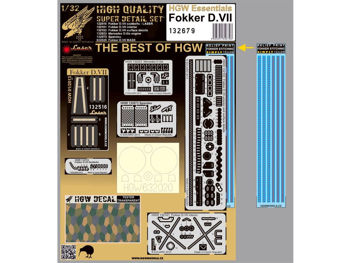 Fokker D.VII - Super Detail Set
